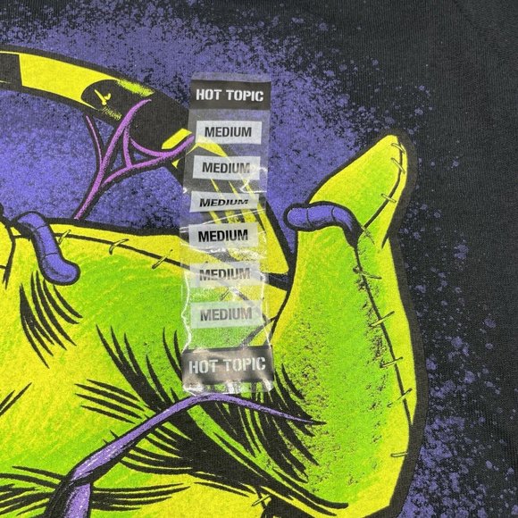 The Nightmare Before Christmas T-Shirt Oogie Boogie Neon Juniors MEDIUM - Picture 2 of 6